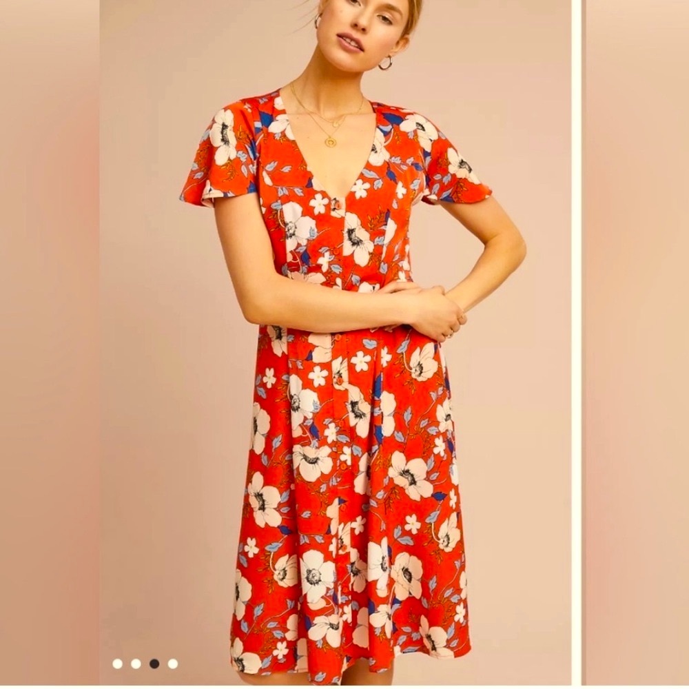 Regents Floral Midi Dress by London Rose Sz L